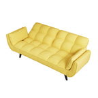 57  Sofa Bed,Polyester Blend Comfy Futon Couch Bed with 2 Square Pillows, Convertible Sleeper Sofa with Adjustable Backrest