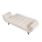 57  Sofa Bed,Polyester Blend Comfy Futon Couch Bed with 2 Square Pillows, Convertible Sleeper Sofa with Adjustable Backrest