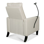 Modern Fabric Manual Recliner with Phone Holder, Cup Holder, Footrest