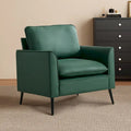Green Modern 26  Accent Chair with Waist Pillows