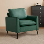 Green Modern 26  Accent Chair with Waist Pillows