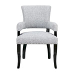Arm Dining Chair 1 Piece, Silver Nailhead trim Dining Room Chairs