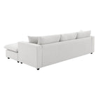 101  L-Shaped Cloud Sectional Sofa with Ottoman & Pocket Springs