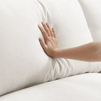 101  L-Shaped Cloud Sectional Sofa with Ottoman & Pocket Springs