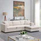 101  L-Shaped Cloud Sectional Sofa with Ottoman & Pocket Springs