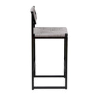 Counter Height Bar Stools Set of 2, Kichen Island Chairs with Back, Armless Dinning Room Chairs with Hand Weave