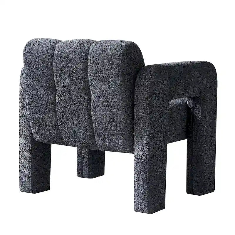 Upholstered Accent Chair 31.10  Wide Boucle Modern Accent Chair Side Chair Comfy Wide Armchair For Bedroom, Living Room