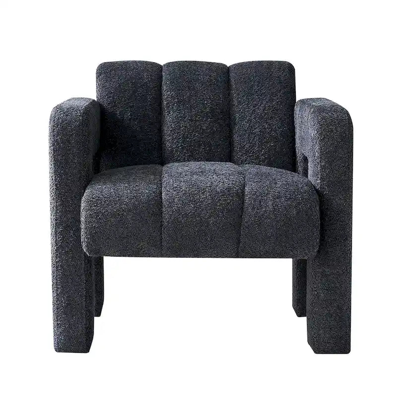 Upholstered Accent Chair 31.10  Wide Boucle Modern Accent Chair Side Chair Comfy Wide Armchair For Bedroom, Living Room