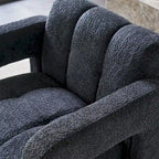 Upholstered Accent Chair 31.10  Wide Boucle Modern Accent Chair Side Chair Comfy Wide Armchair For Bedroom, Living Room