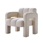 Upholstered Accent Chair 31.10  Wide Boucle Modern Accent Chair Side Chair Comfy Wide Armchair For Bedroom, Living Room