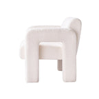 Upholstered Accent Chair 31.10  Wide Boucle Modern Accent Chair Side Chair Comfy Wide Armchair For Bedroom, Living Room