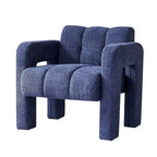 Upholstered Accent Chair 31.10  Wide Boucle Modern Accent Chair Side Chair Comfy Wide Armchair For Bedroom, Living Room