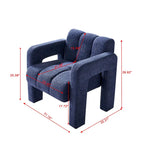 Upholstered Accent Chair 31.10  Wide Boucle Modern Accent Chair Side Chair Comfy Wide Armchair For Bedroom, Living Room