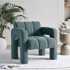 Upholstered Accent Chair 31.10  Wide Boucle Modern Accent Chair Side Chair Comfy Wide Armchair For Bedroom, Living Room