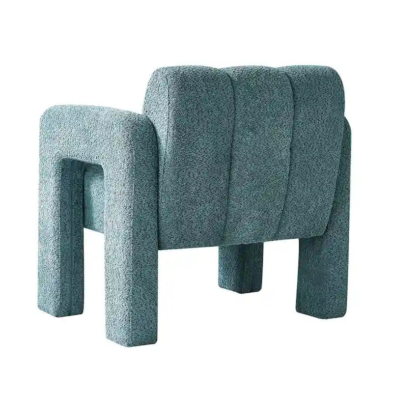 Upholstered Accent Chair 31.10  Wide Boucle Modern Accent Chair Side Chair Comfy Wide Armchair For Bedroom, Living Room