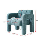 Upholstered Accent Chair 31.10  Wide Boucle Modern Accent Chair Side Chair Comfy Wide Armchair For Bedroom, Living Room