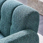 Upholstered Accent Chair 31.10  Wide Boucle Modern Accent Chair Side Chair Comfy Wide Armchair For Bedroom, Living Room