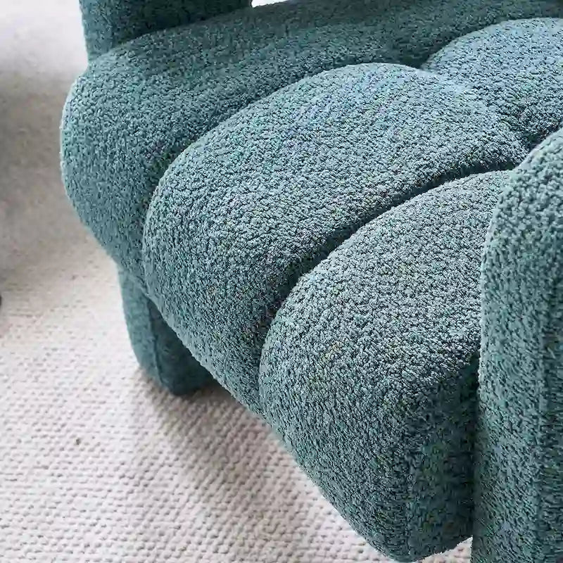 Upholstered Accent Chair 31.10  Wide Boucle Modern Accent Chair Side Chair Comfy Wide Armchair For Bedroom, Living Room