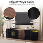 70.8  Modern Minimalist TV Stand for TVs up to 80 Inches, Entertainment Center with 3 Drawers and 1 Shelf Metal Handles