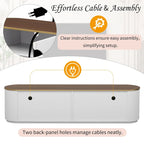 70.8  Modern Minimalist TV Stand for TVs up to 80 Inches, Entertainment Center with 3 Drawers and 1 Shelf Metal Handles