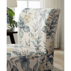 Blue Leaves 29.13  Upholstered Accent Chair