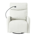 Electric Power Recliner Chair with 270 Swivel, USB Ports and Adjustable Footrest for Living Room & Nursery