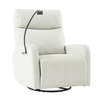 Electric Power Recliner Chair with 270 Swivel, USB Ports and Adjustable Footrest for Living Room & Nursery