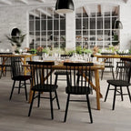 Solid Wood Commercial Grade Trestle Base Dining Table