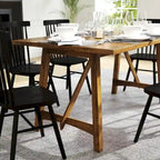 Solid Wood Commercial Grade Trestle Base Dining Table