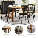 Solid Wood Commercial Grade Trestle Base Dining Table