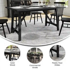 Solid Wood Commercial Grade Trestle Base Dining Table