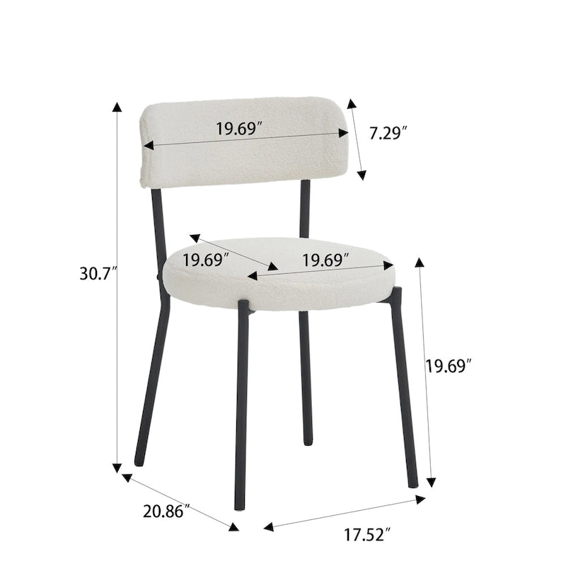 Set of 2 mid-century modern dining chairs
