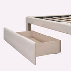 Full Size Storage Bed Velvet Upholstered with a Big Drawer