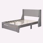 Full Size Storage Bed Velvet Upholstered with a Big Drawer