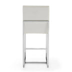 Element 37.2 in. Chrome Stainless Steel Counter Height Bar Stool