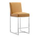 Element 37.2 in. Chrome Stainless Steel Counter Height Bar Stool
