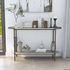 Rowland Urban Light Grey 49-inch Steel 1-Shelf Sofa Table