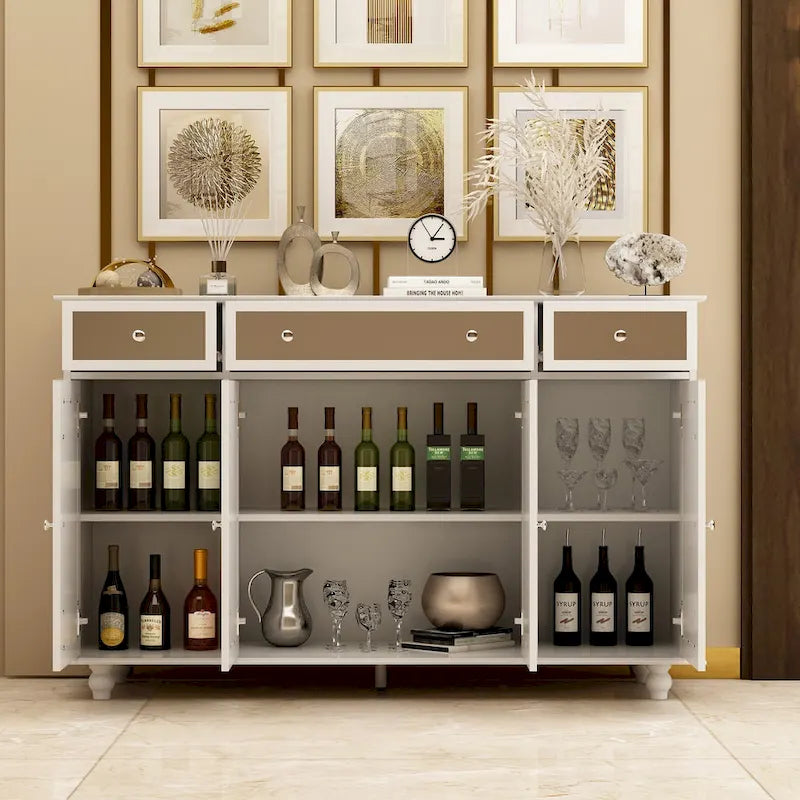 55.1  Accent Storage Cabinet Mirror Sideboard Buffet Cabinet
