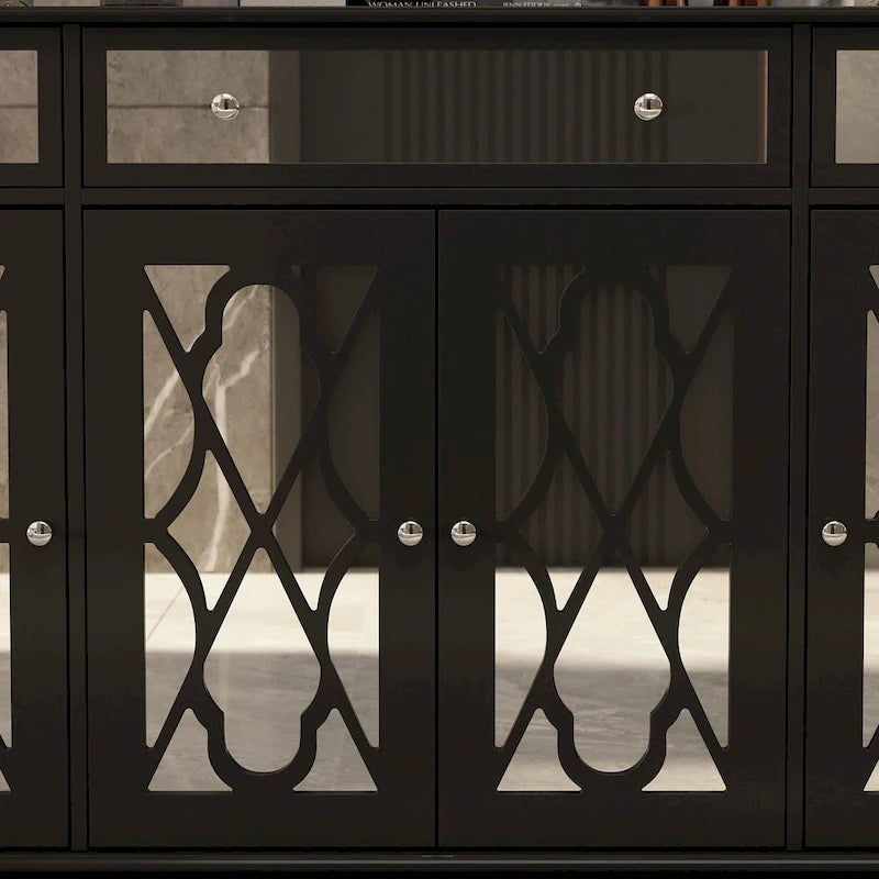 55.1  Accent Storage Cabinet Mirror Sideboard Buffet Cabinet