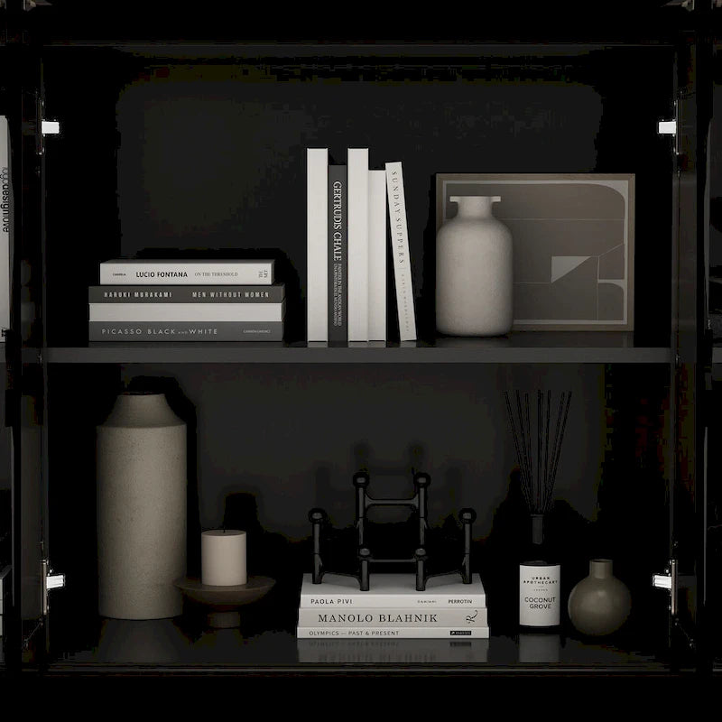 55.1  Accent Storage Cabinet Mirror Sideboard Buffet Cabinet