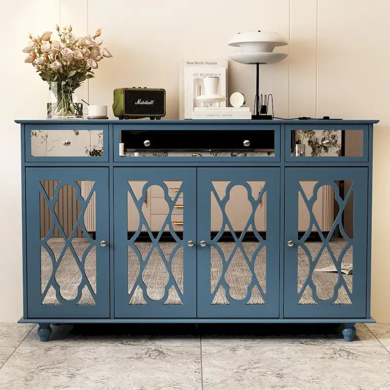 55.1  Accent Storage Cabinet Mirror Sideboard Buffet Cabinet