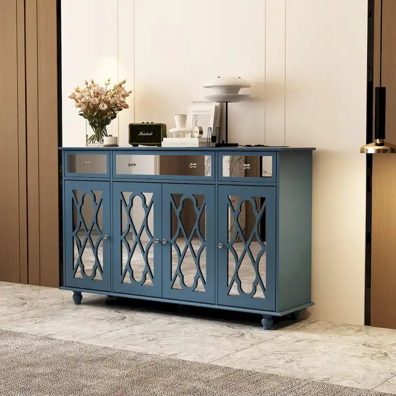 55.1  Accent Storage Cabinet Mirror Sideboard Buffet Cabinet