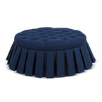 Baruti Tufted Cocktail Ottoman with Pleated Skirt