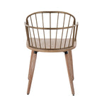 Ellul Industrial Chair in Dark Walnut Wood and Black Metal - N/A