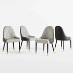 Dining Chair Modern Accent Chairs Faux Leather Side Chairs (Set of 4)