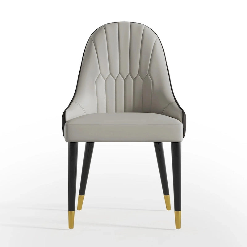 Dining Chair Modern Accent Chairs Faux Leather Side Chairs (Set of 4)