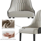 Dining Chair Modern Accent Chairs Faux Leather Side Chairs (Set of 4)