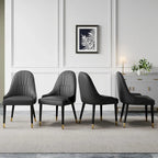 Dining Chair Modern Accent Chairs Faux Leather Side Chairs (Set of 4)