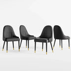 Dining Chair Modern Accent Chairs Faux Leather Side Chairs (Set of 4)