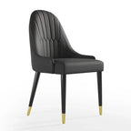 Dining Chair Modern Accent Chairs Faux Leather Side Chairs (Set of 4)